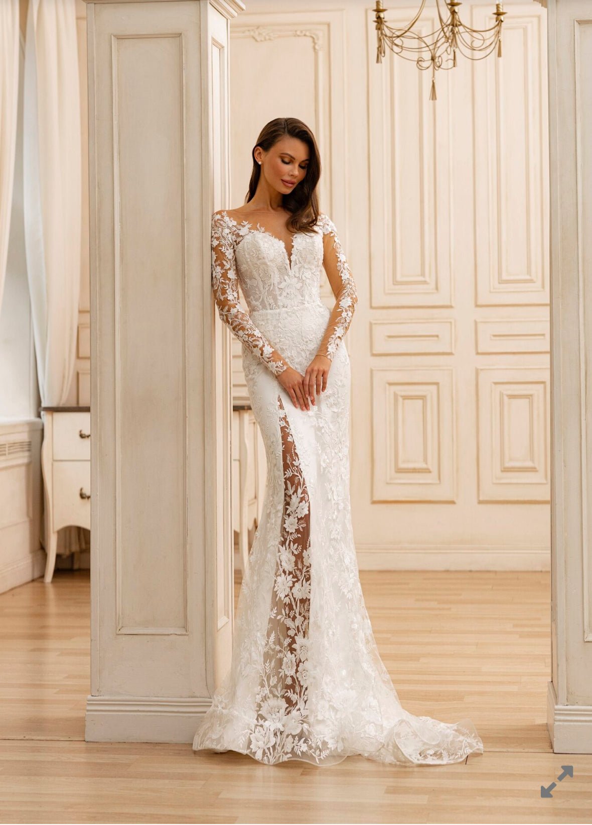 Exquisite Lace Wedding Gown with Peekaboo Leg by Lady Di Bride - Your Dream Day Bridal