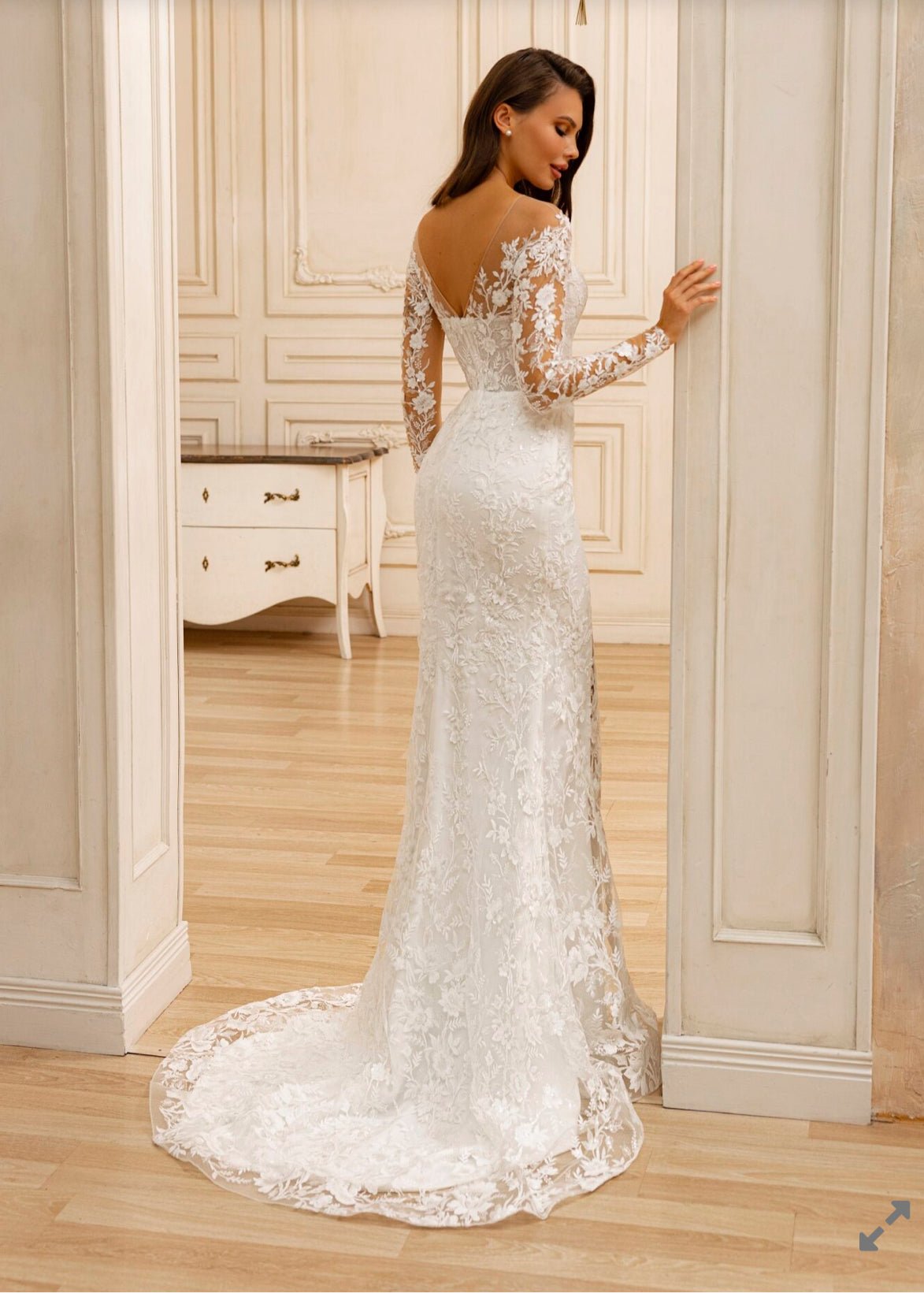 Exquisite Lace Wedding Gown with Peekaboo Leg by Lady Di Bride - Your Dream Day Bridal