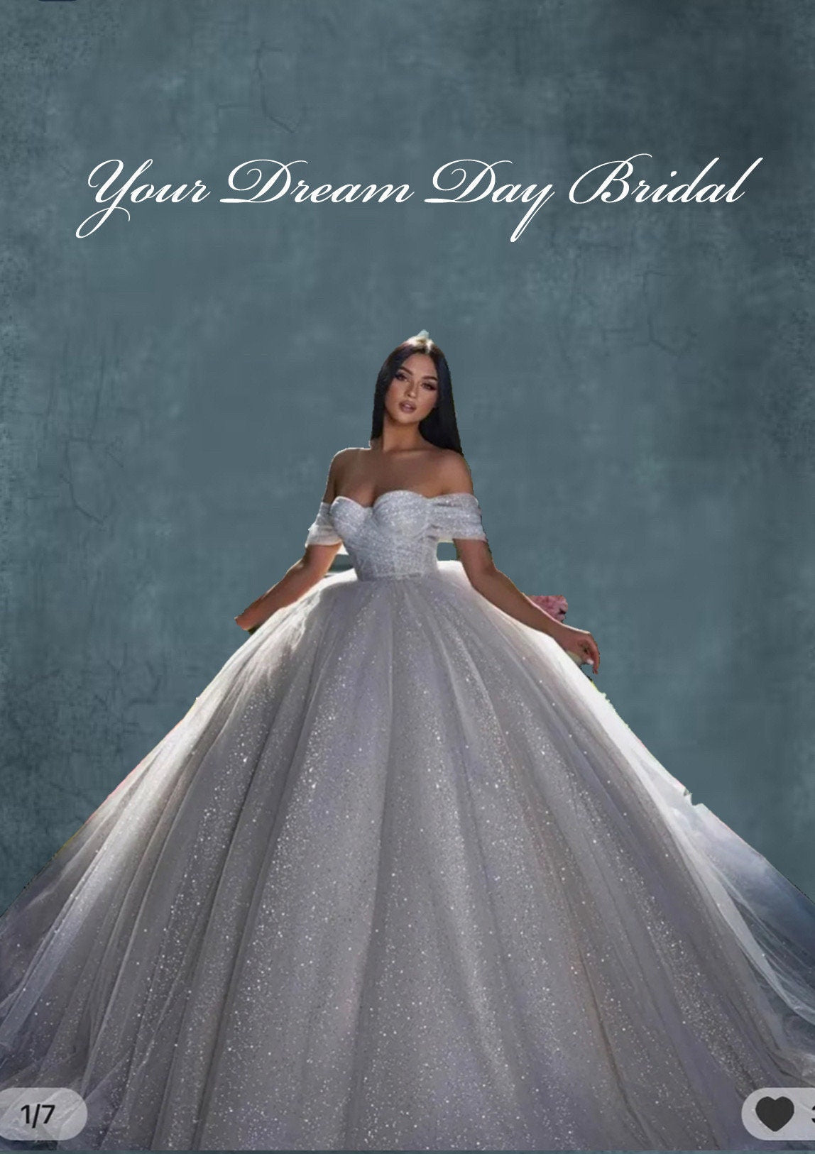 Exquisite Sweetheart Glitter & Tulle Wedding Ball Gown with Court Length Train - Please read details - Your Dream Day Bridal