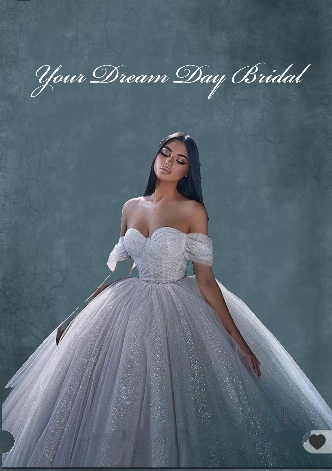 Exquisite Sweetheart Glitter & Tulle Wedding Ball Gown with Court Length Train - Please read details - Your Dream Day Bridal