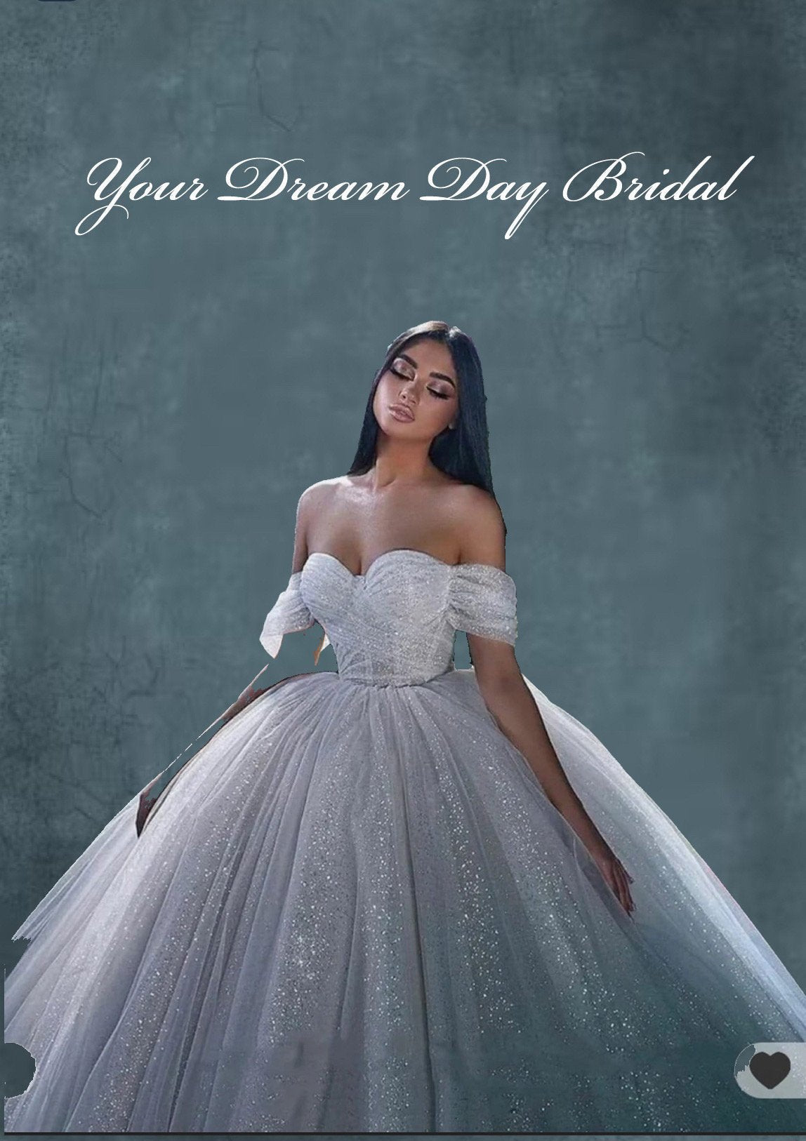 Exquisite Sweetheart Glitter & Tulle Wedding Ball Gown with Royal/Chapel Length Train - Please read details - Your Dream Day Bridal