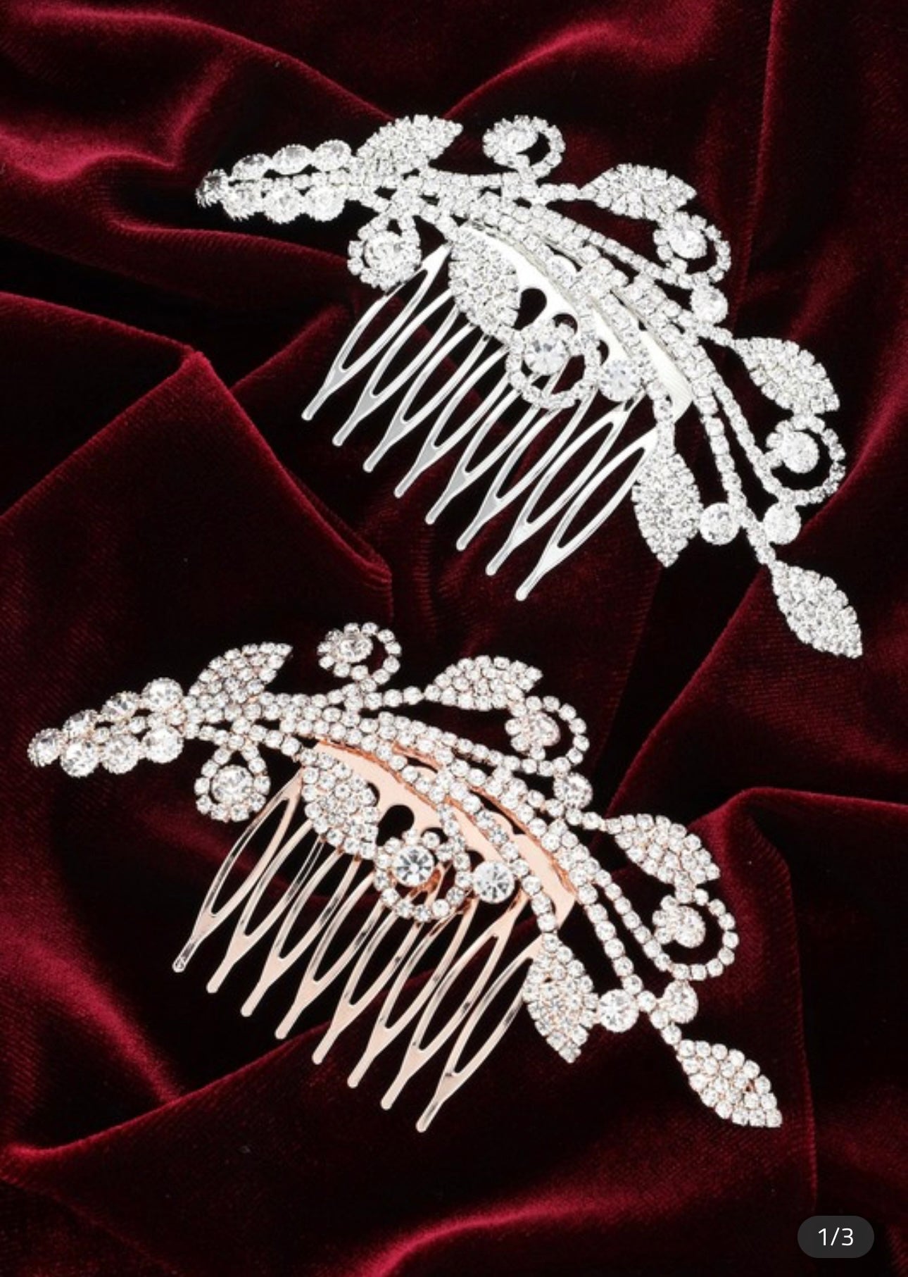 Floral Vine Crystal Hair Comb - Your Dream Day Bridal