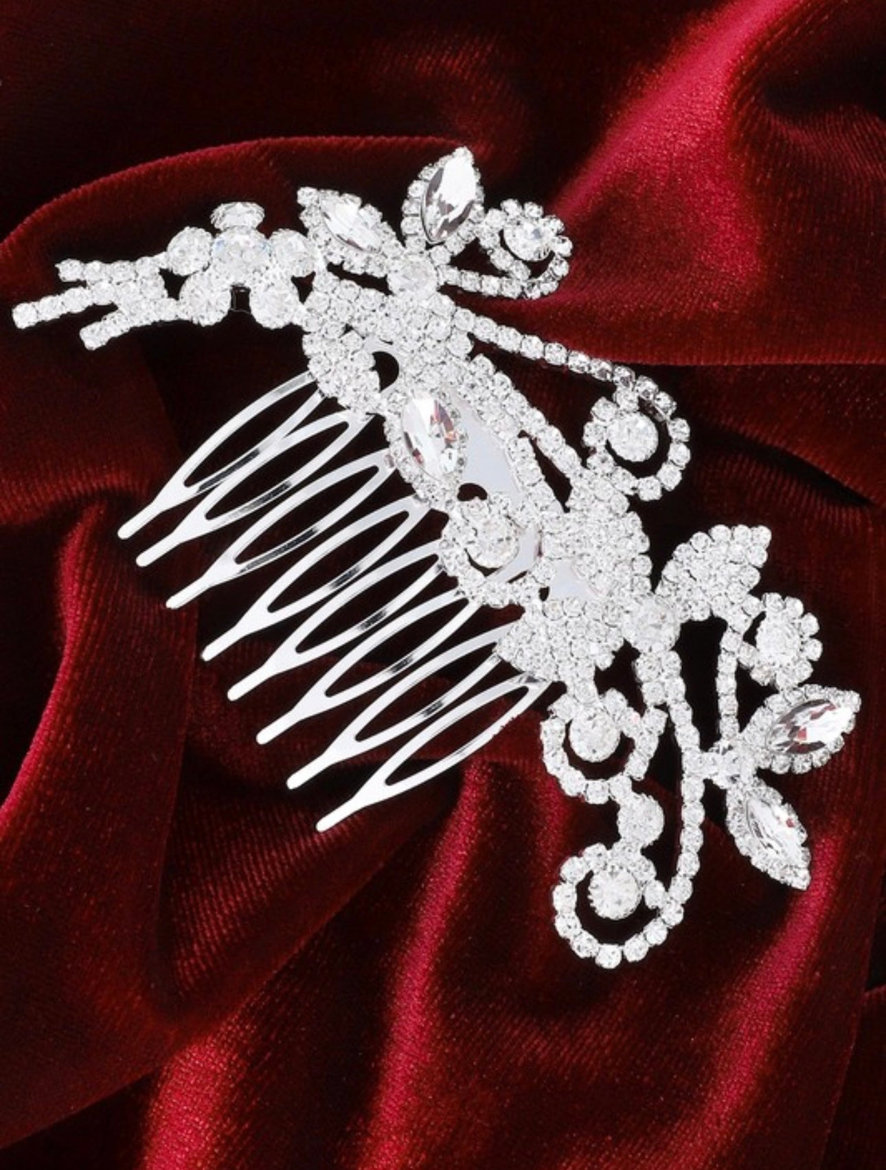 Floral Vine Crystal Updo Hair Comb - Your Dream Day Bridal