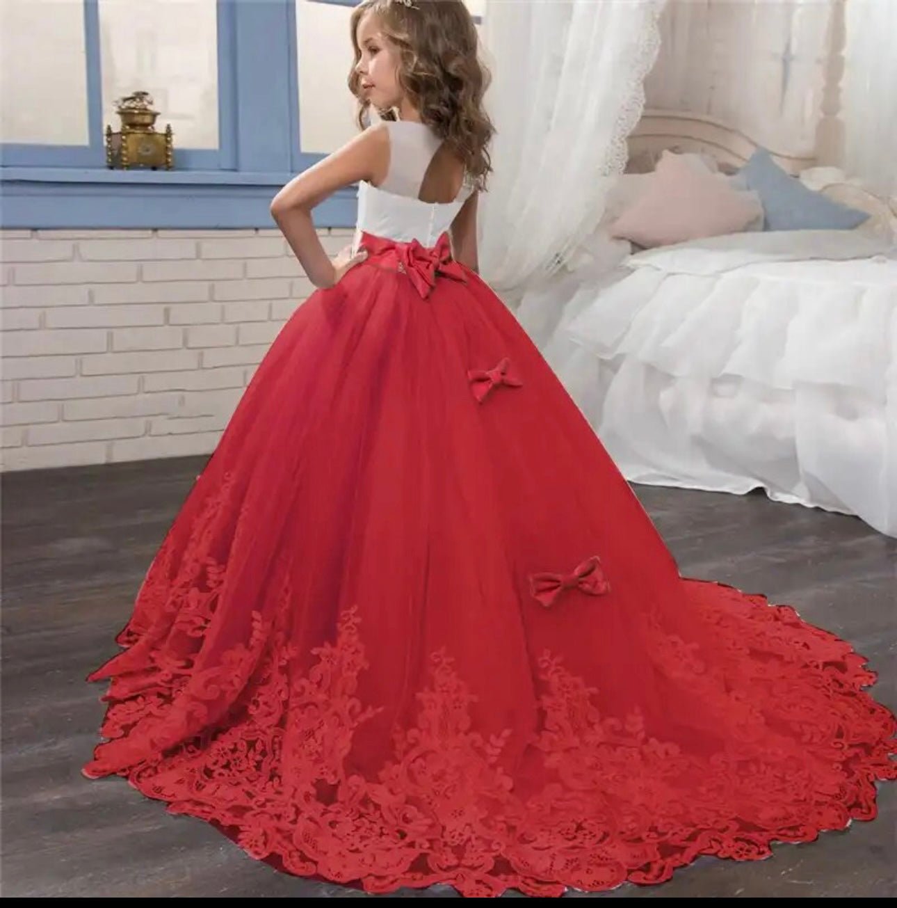 Gorgeous Flower Girl Dress with Train - Your Dream Day Bridal