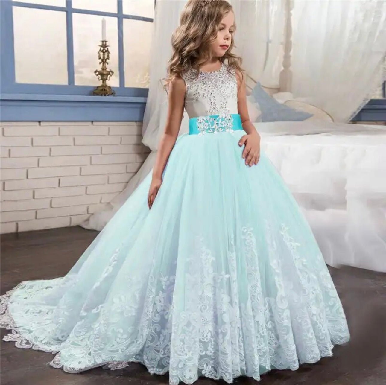 Gorgeous Flower Girl Dress with Train - Your Dream Day Bridal