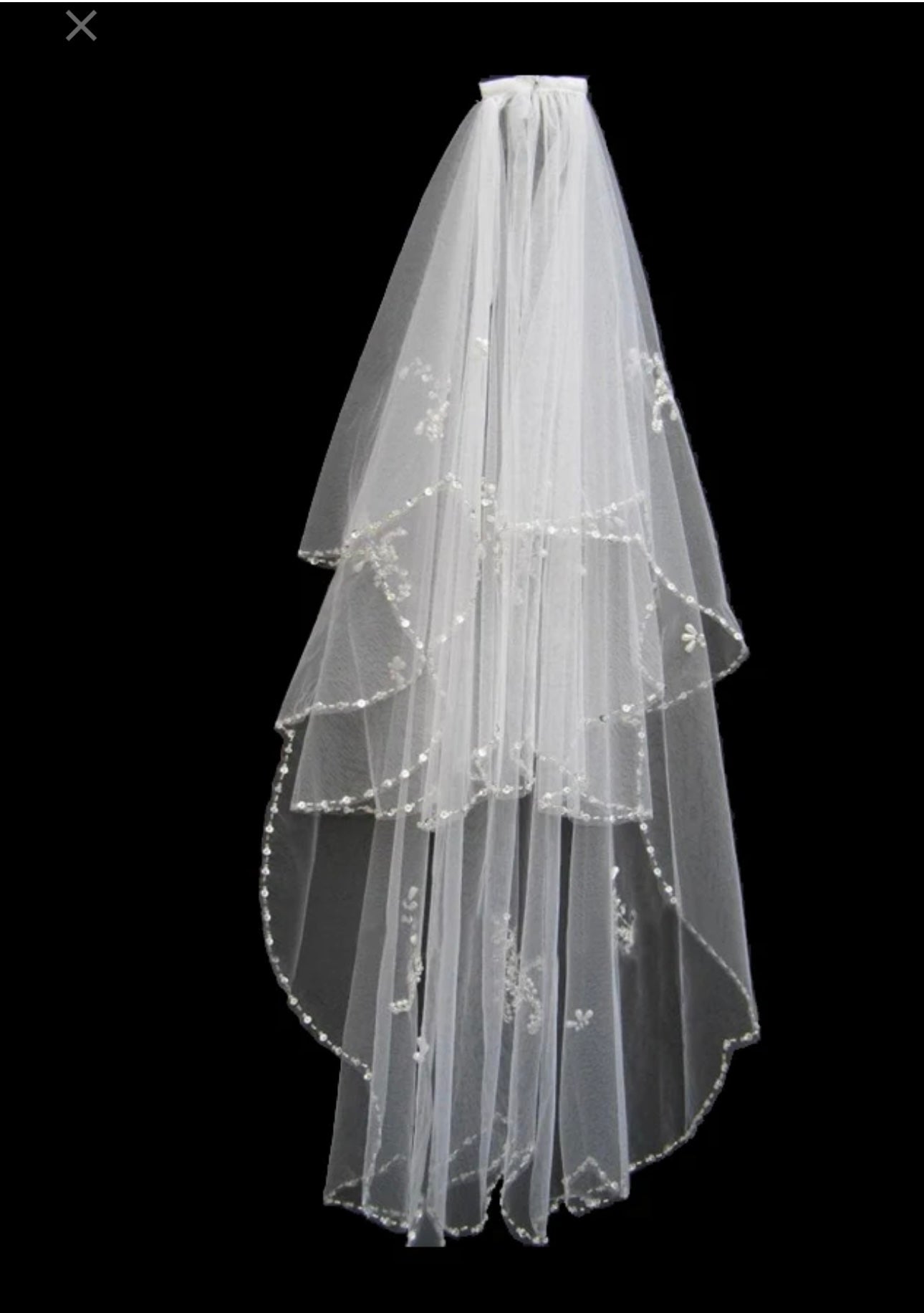 Handmade Beaded Multi Tier Bridal Veil - Your Dream Day Bridal