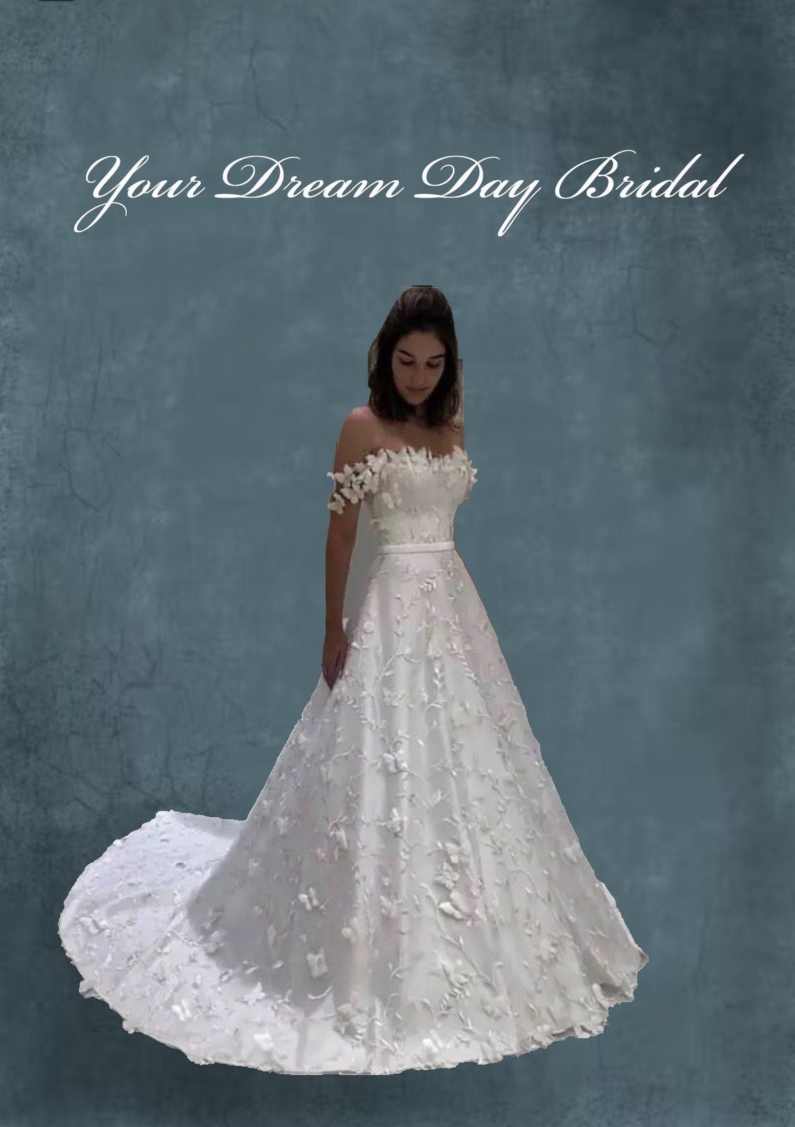 Off the Shoulder A - Line Wedding Gown - Your Dream Day Bridal