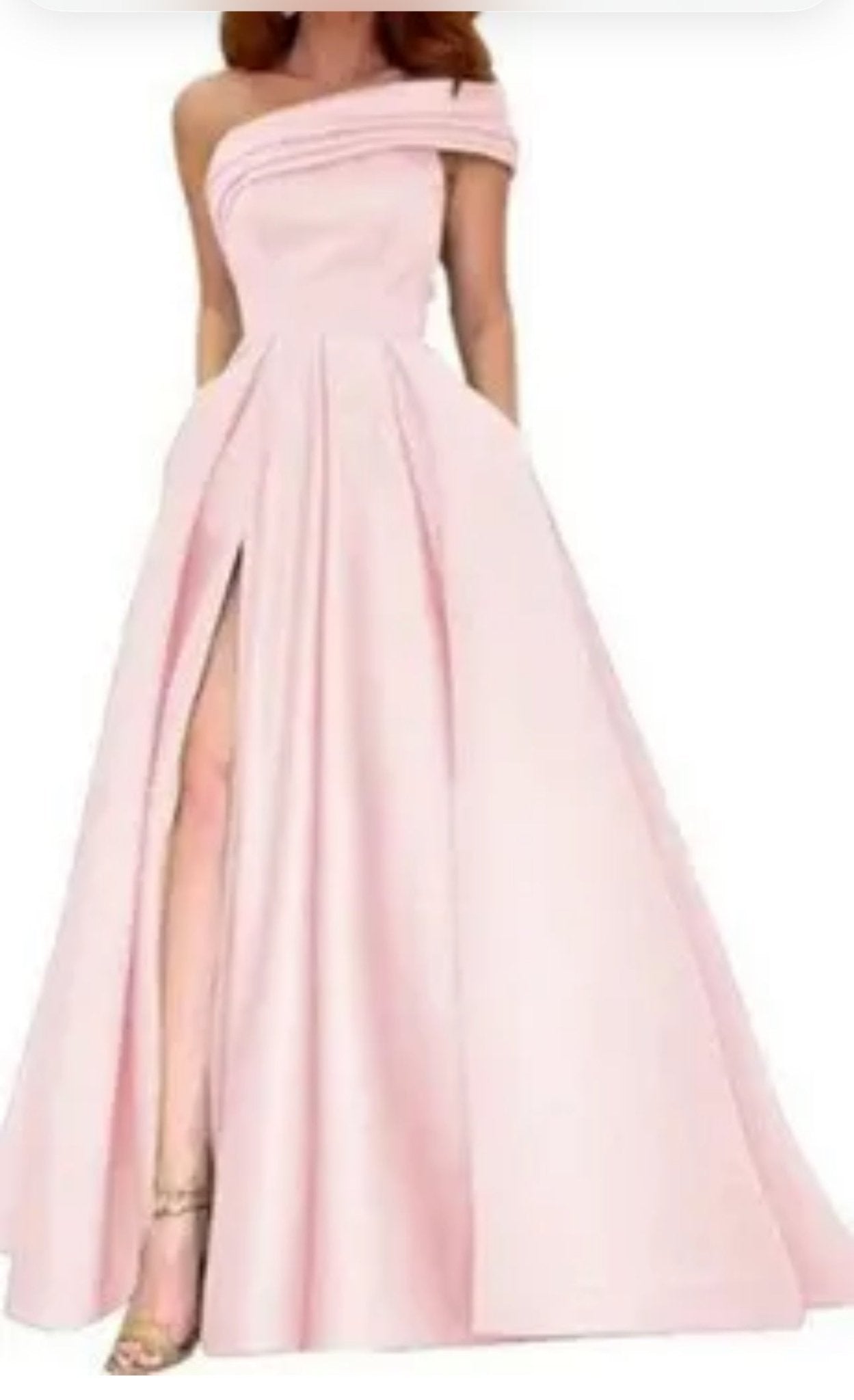 One Shoulder Sexy Slit Bridesmaid Gown - Your Dream Day Bridal