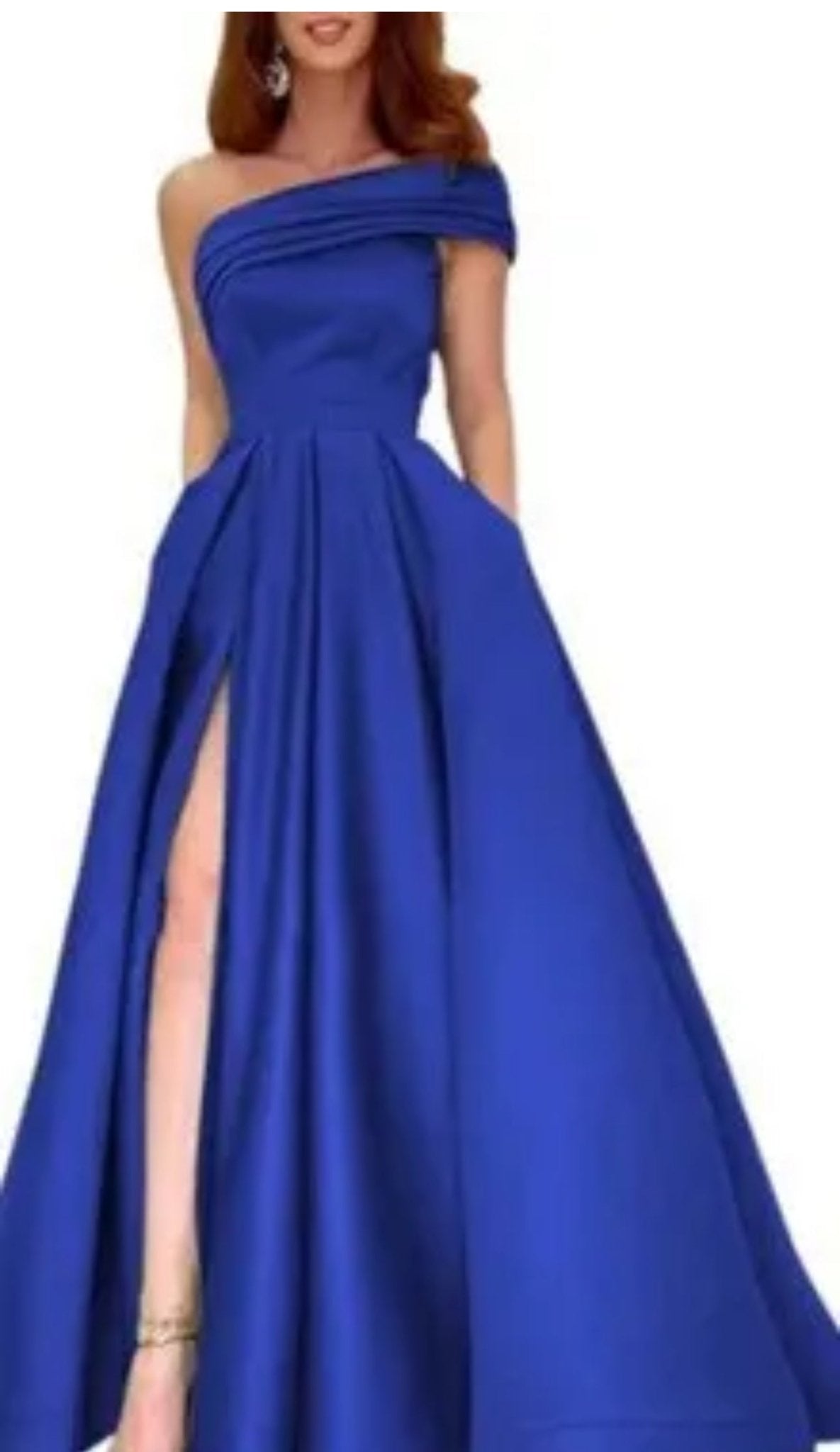 One Shoulder Sexy Slit Bridesmaid Gown - Your Dream Day Bridal