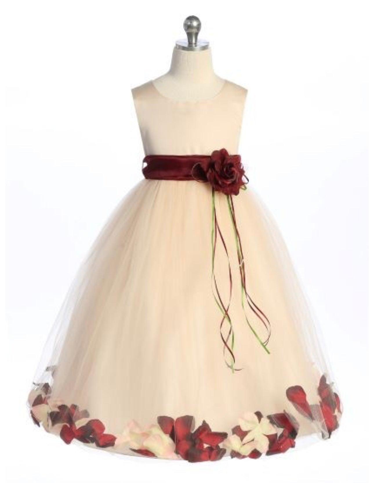 Rose Pedal Flower Girl Dress - Your Dream Day Bridal