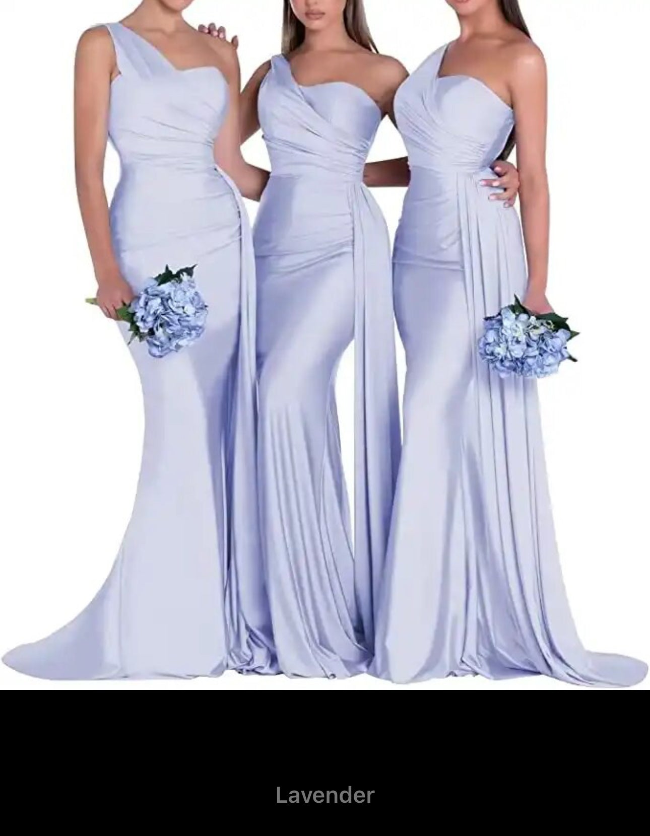 Satin Mermaid One Shoulder Bridesmaid Gown - Your Dream Day Bridal