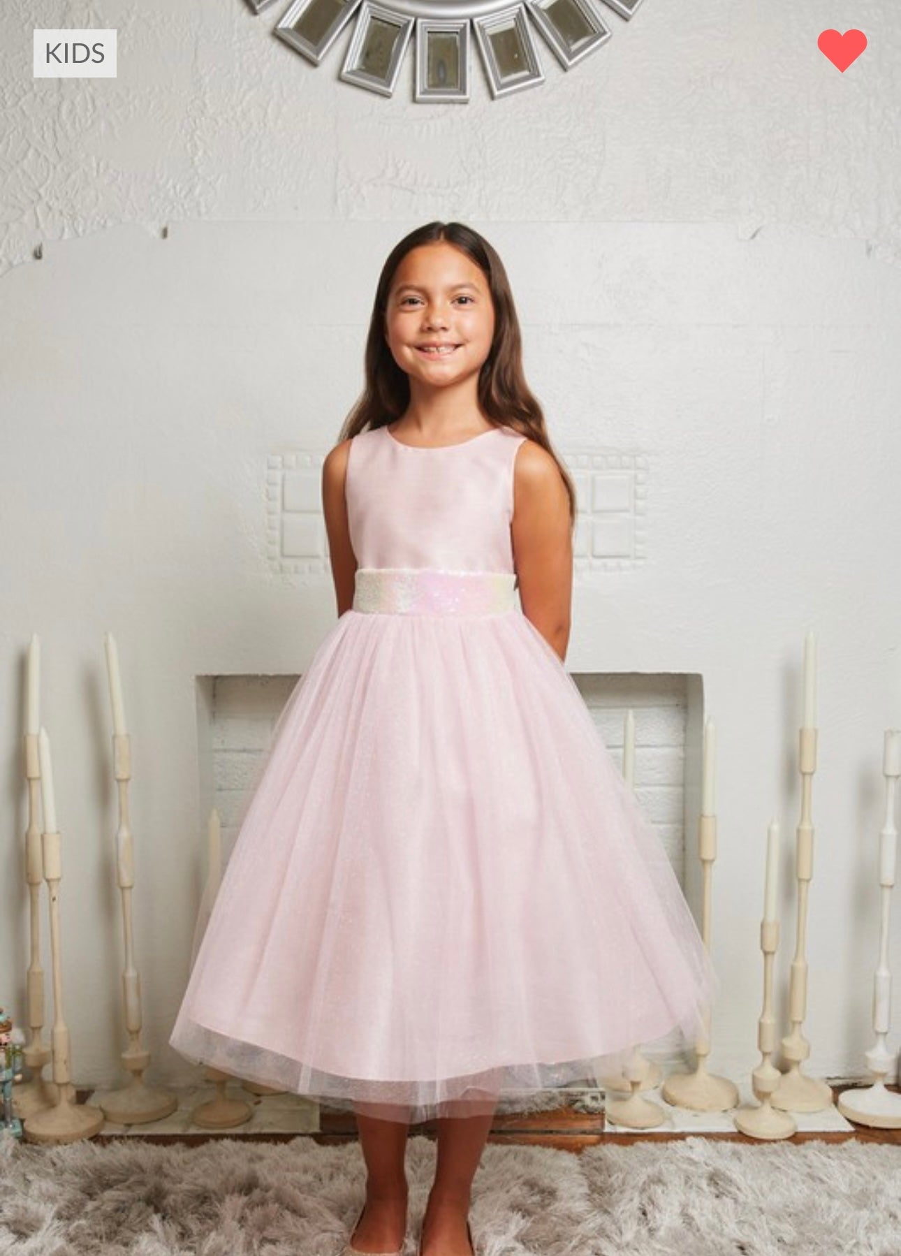 Sequin Band V - Back with Bow Plus Size Flower Girl Dress - Your Dream Day Bridal