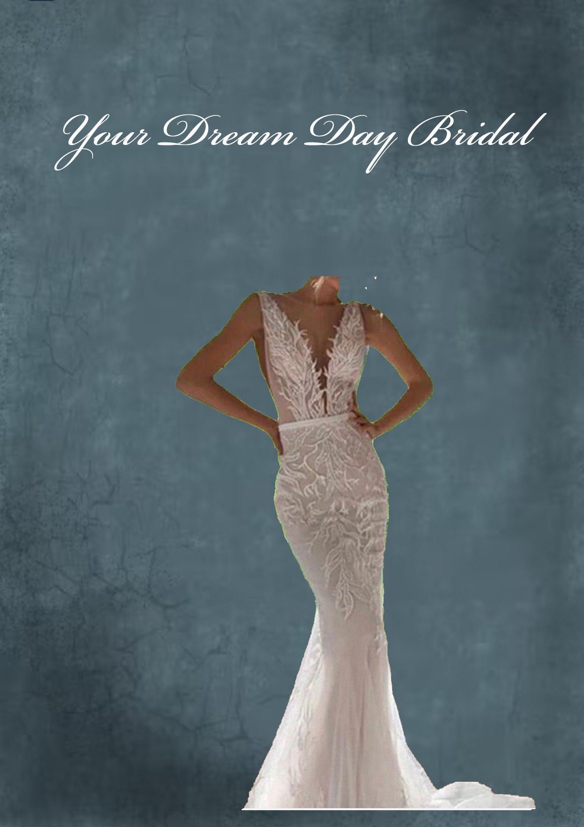 Vintage Backless Mermaid Sleeveless Wedding Gown with Lace Appliques - Your Dream Day Bridal