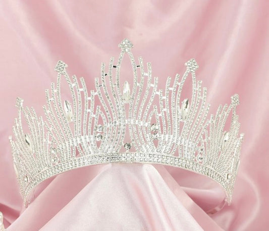 Vintage Style Crystal Rhinestone Tall Tiara - Your Dream Day Bridal