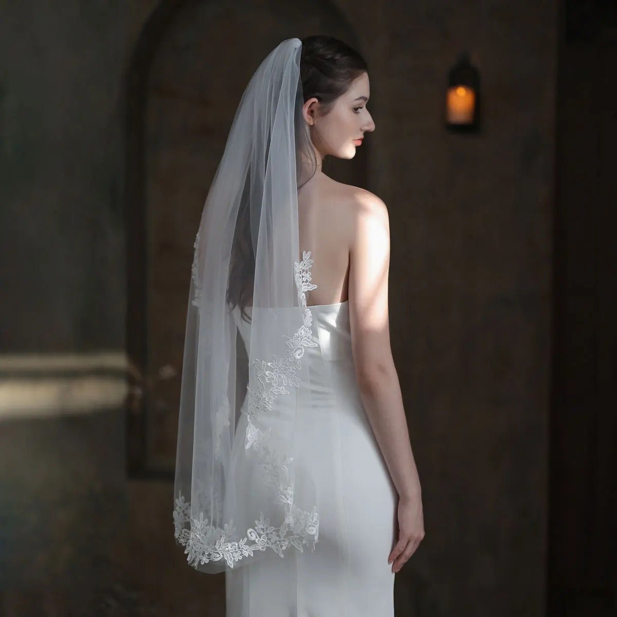 White One Layer Tulle Bridal Veil - Your Dream Day Bridal